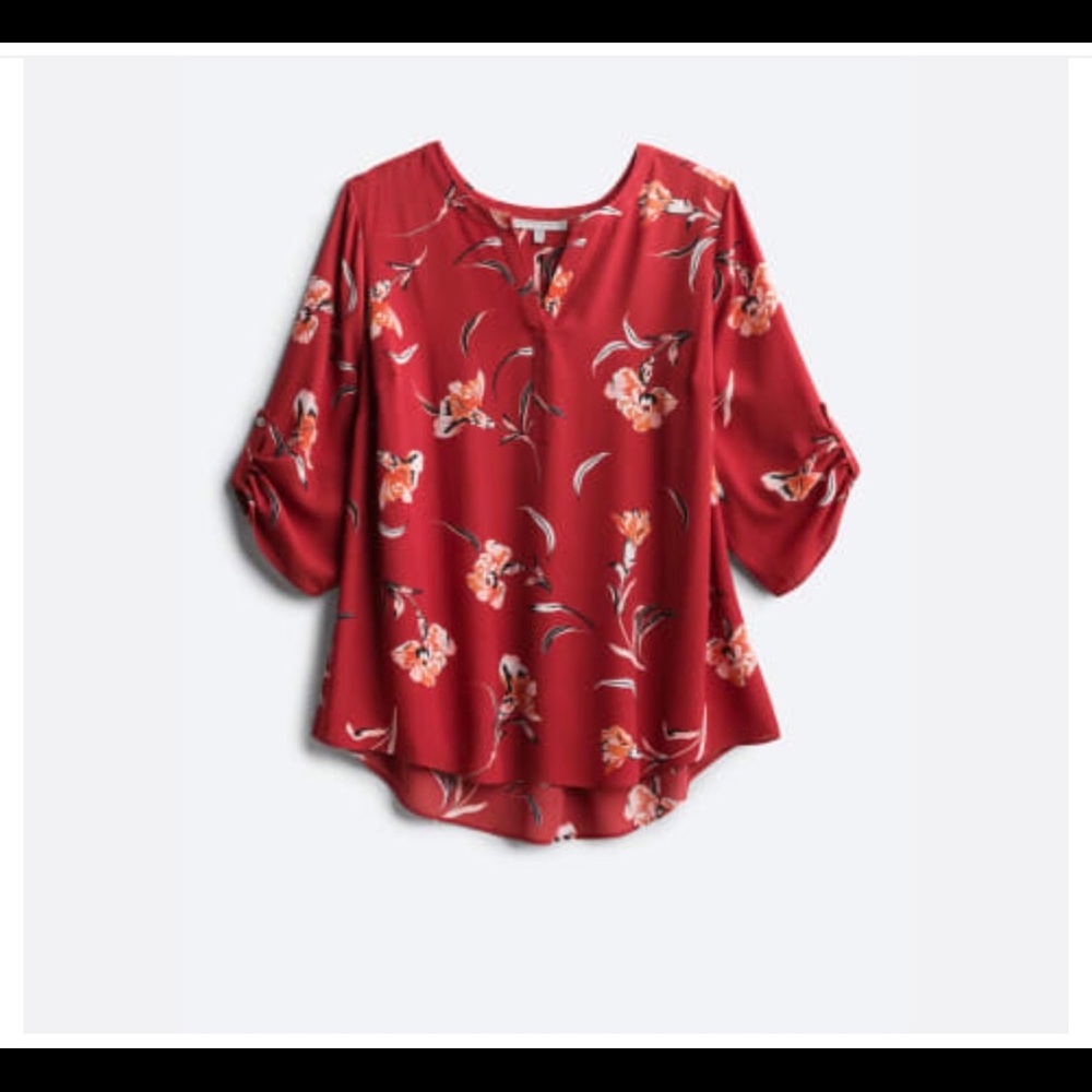 Koda split neck blouse